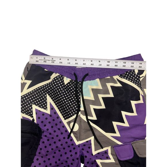 Men ORIGINAL FABLES "GOODIE" Nylon Utility‎ Shorts Purple NWT Size Small - Picture 3 of 8